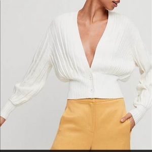 Wilfred Thais Ivory Cropped Cardigan